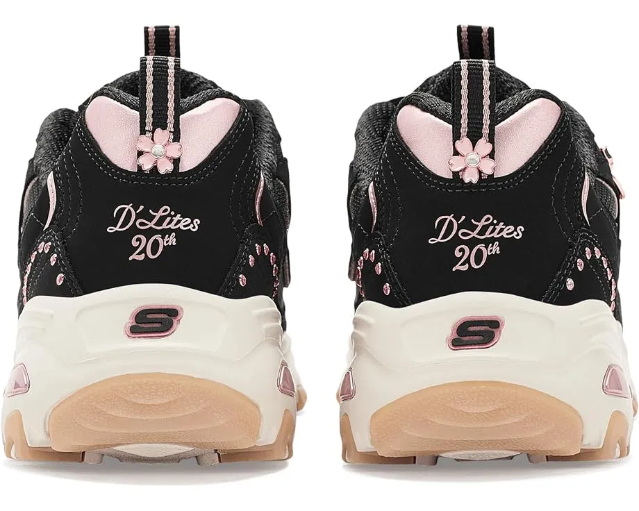 Кроссовки D'Lites 20th Anniversary Skechers розово-черные