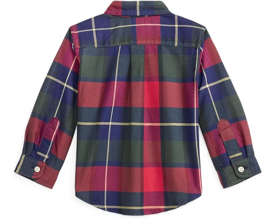Рубашка Polo Ralph Lauren Kids Plaid Cotton Oxford для младенцев в клетку