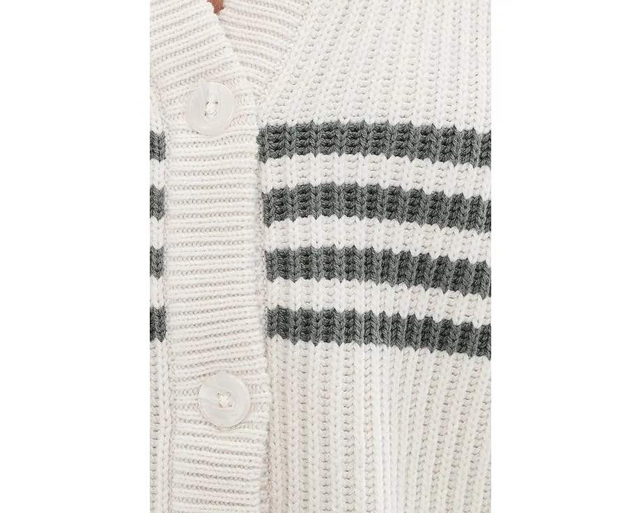 Кардиган Alexandra Stripe Cardigan в полоску с V-образным вырезом