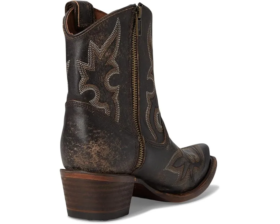 Ботинки Corral Boots L5917 с боковой молнией и вышивкой черно-коричневого цвета