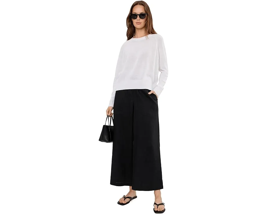 Свитер Eileen Fisher с круглой горловиной из органического льна и хлопка