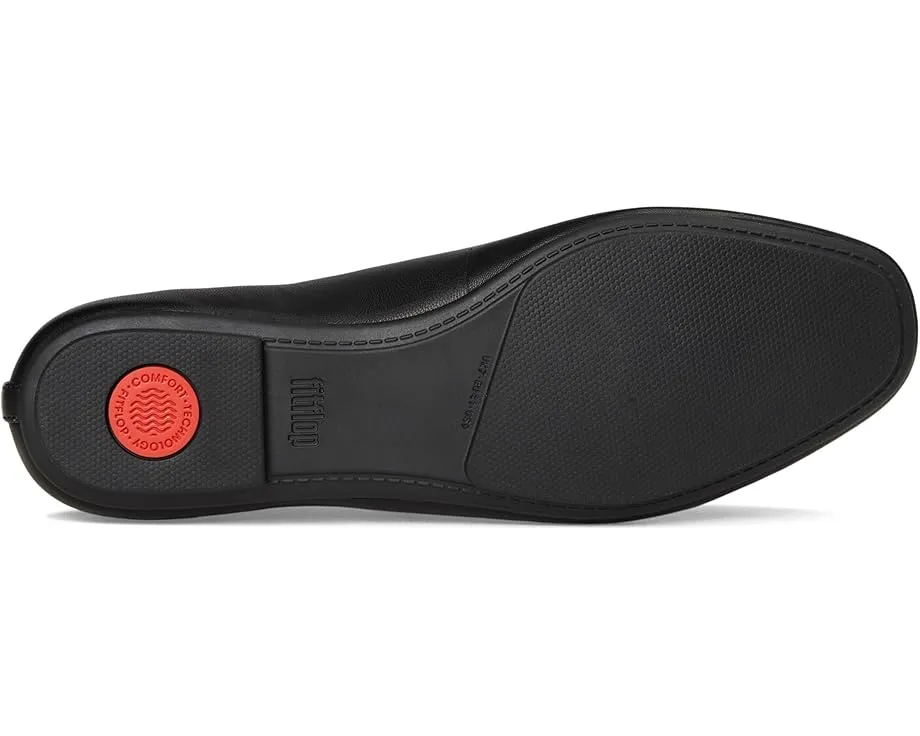 Балетки FitFlop Delicato Pearls-And-Crystal из мягкой кожи с кристаллами и жемчугом