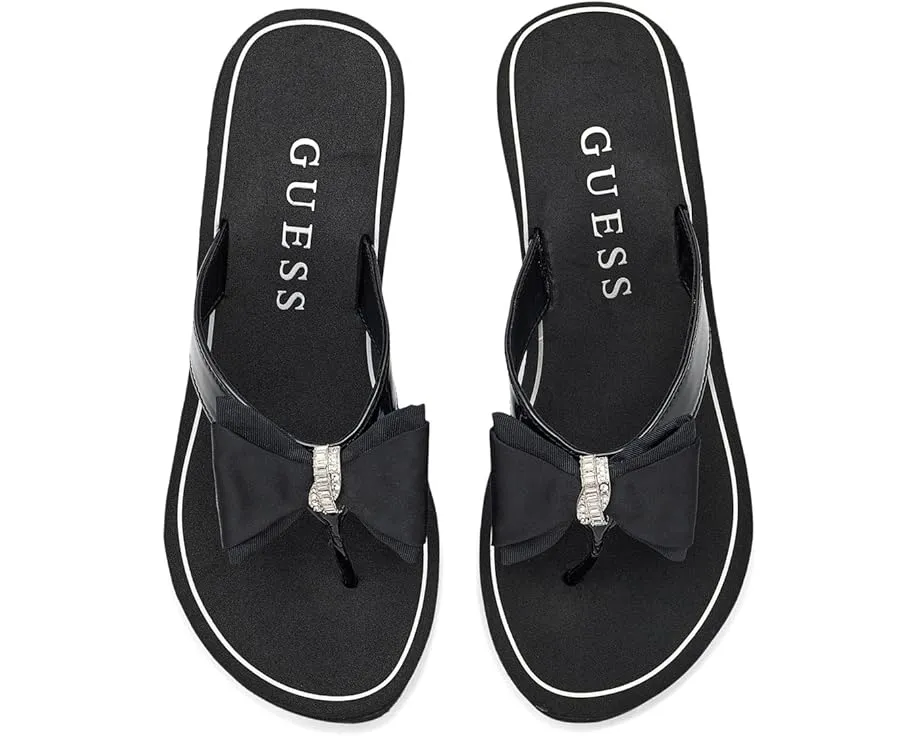 Сандалии GUESS Stazie с бантом и клиновидным каблуком
