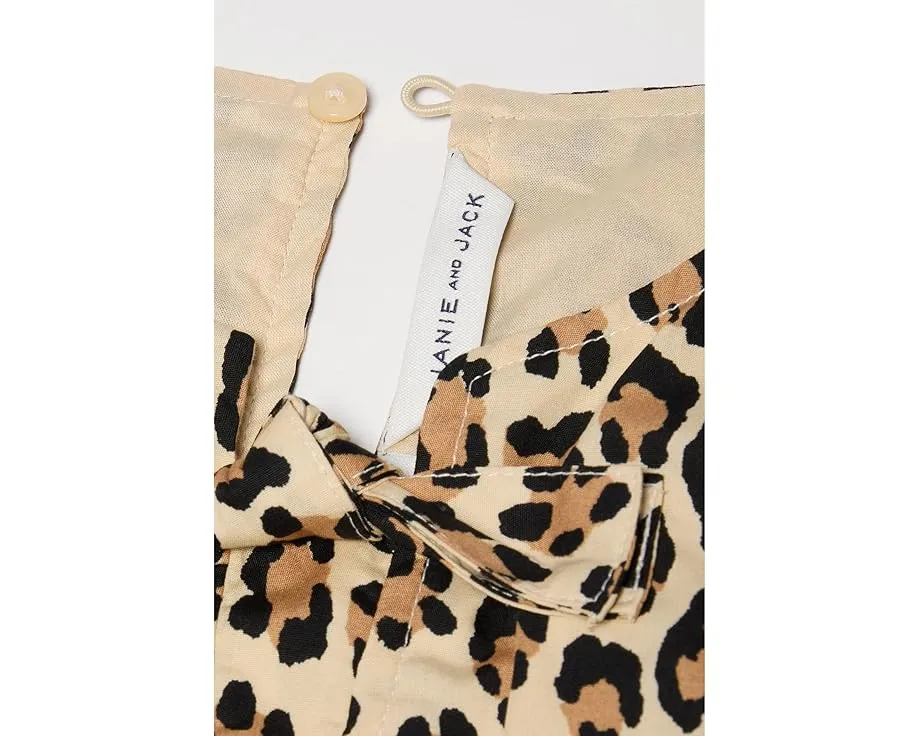 Детское платье Janie and Jack с животным принтом и пышными рукавами