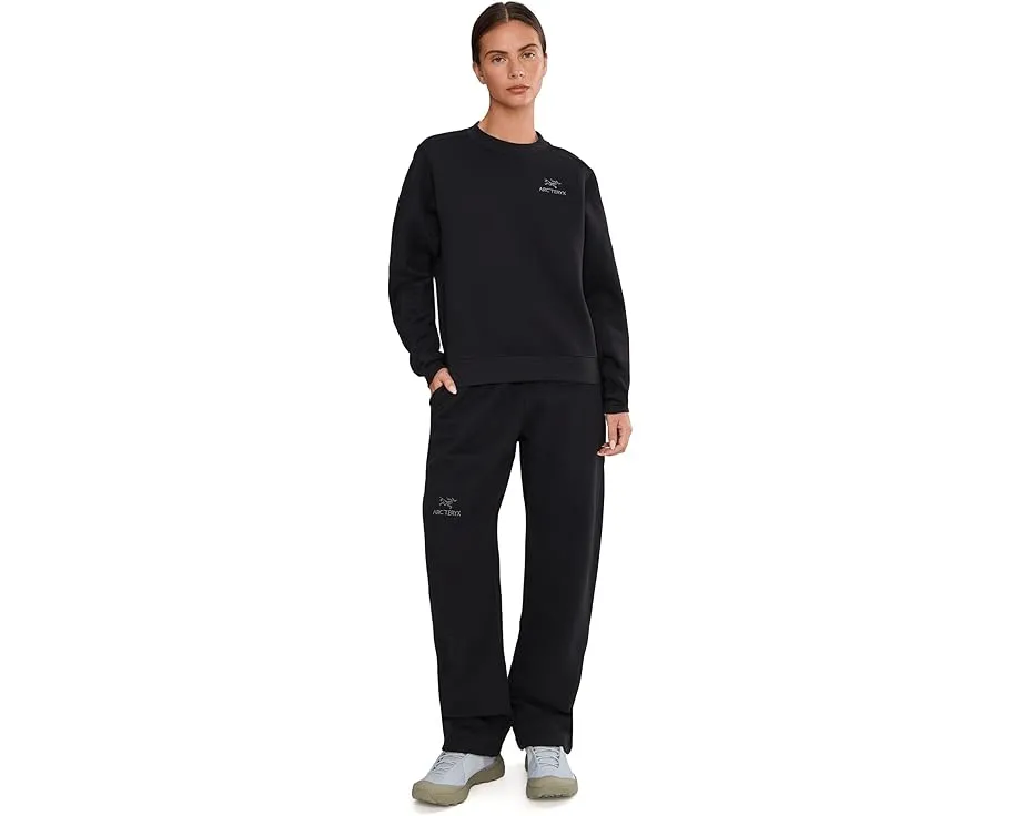 Толстовка Arc'teryx Emblem Fleece Crew из органического хлопка с расслабленным кроем