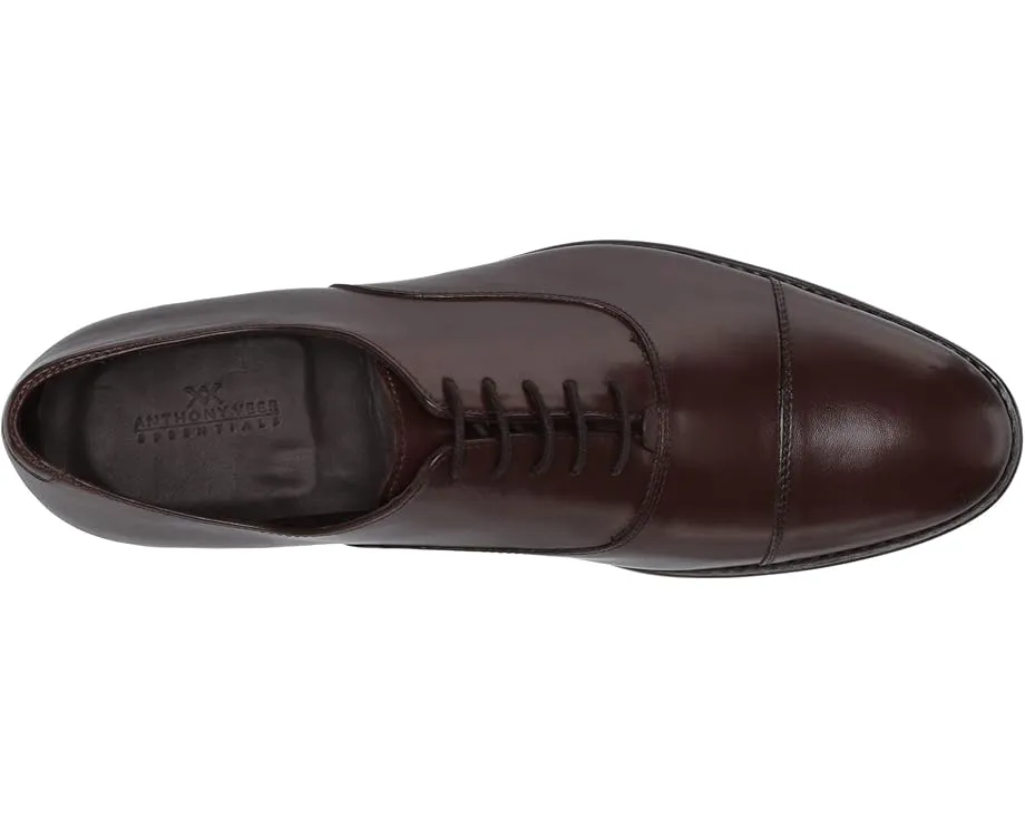 Оксфорды Clinton Cap Toe от Anthony Veer из цельной зернистой кожи