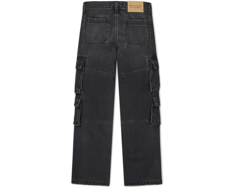 Джинсовые брюки карго Abercrombie & Fitch Baggy Denim с регулируемым поясом