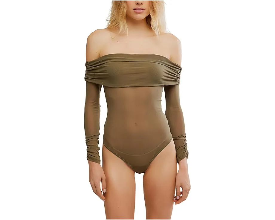 Боди Forget Me Not от Free People из сетки с открытыми плечами