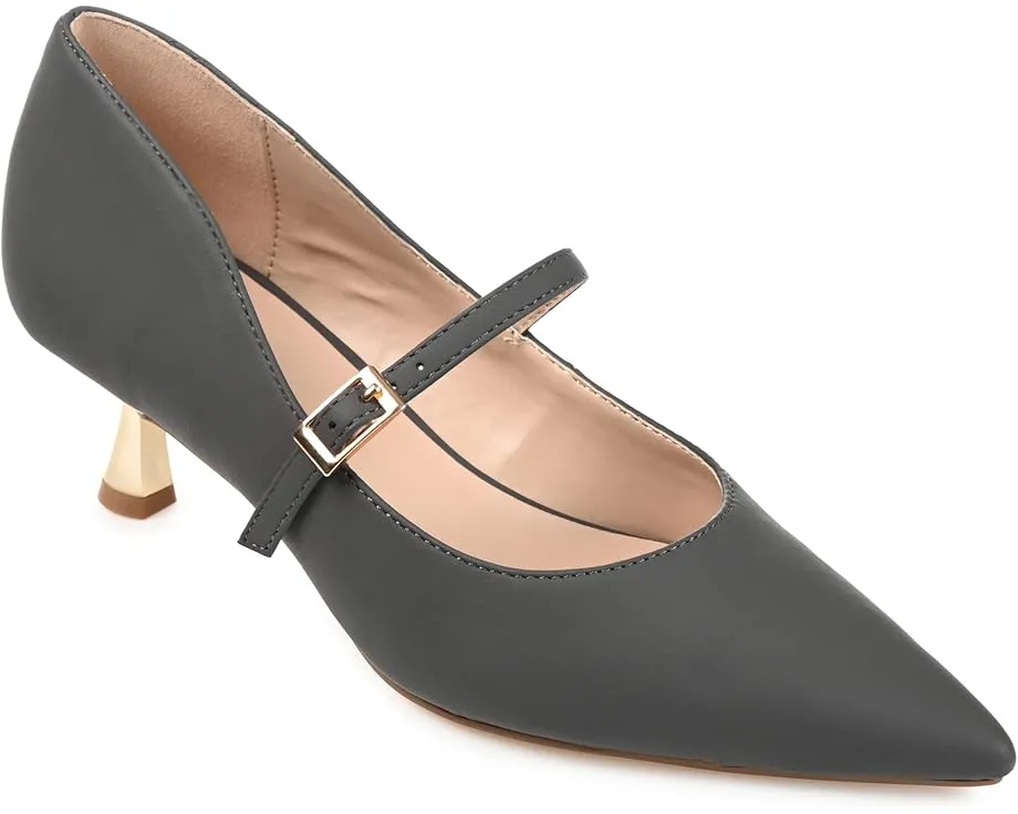 Туфли-лодочки Journee Collection Manza с острым носком и ремешком на щиколотке