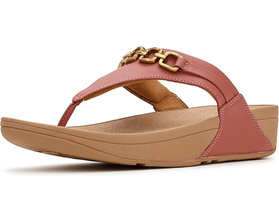 Сандалии FitFlop Lulu с квадратным носком и цепочкой из кожи