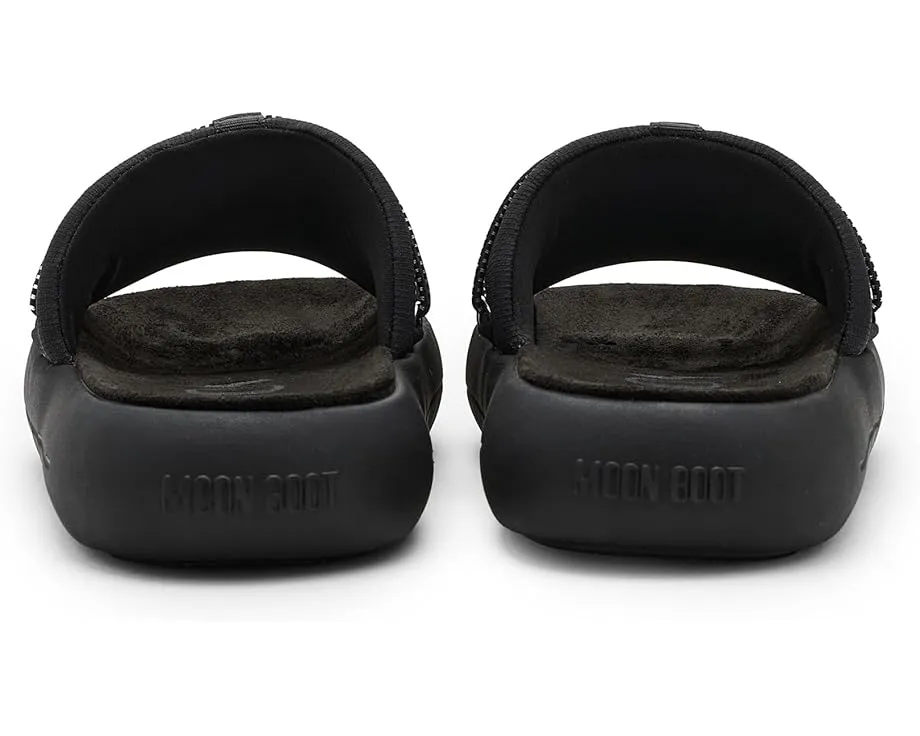Сланцы Icon Slide от MOON BOOT с верхом из премиальной кожи и открытым носком
