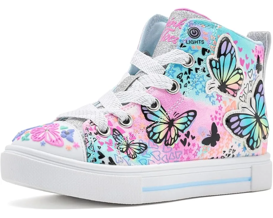 Детские кроссовки SKECHERS KIDS Twinkle Sparks с подсветкой и аппликациями