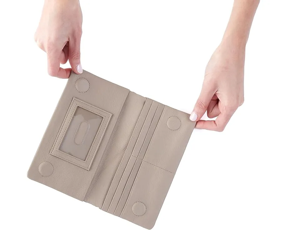 Кожаный кошелек HOBO Lumen с тиснением и застежкой