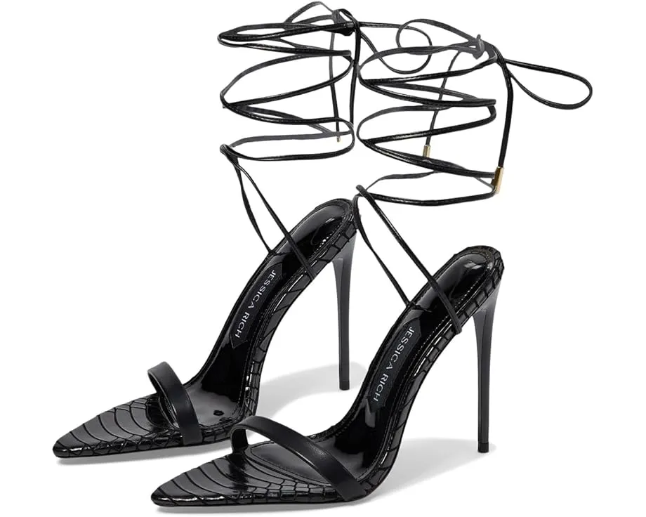 Босоножки Jessica Rich Rich Sandal на шпильке с перьями