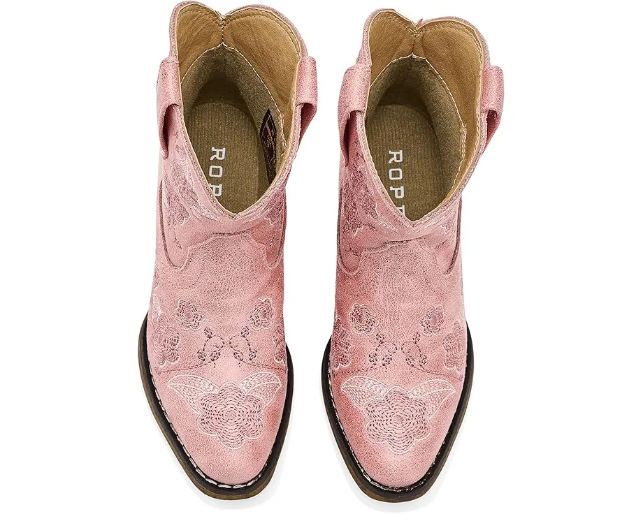 Детские ковбойские сапоги Blossom с цветочной вышивкой и острым носком