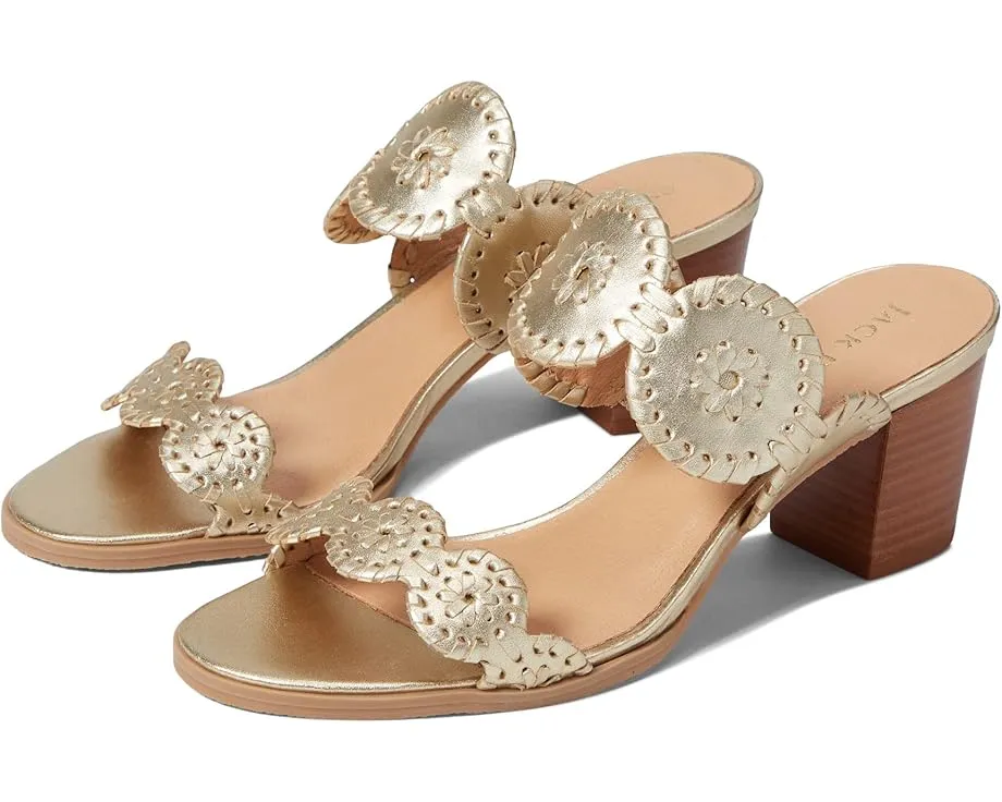 Босоножки Jack Rogers Lauren на среднем каблуке с плетеным верхом