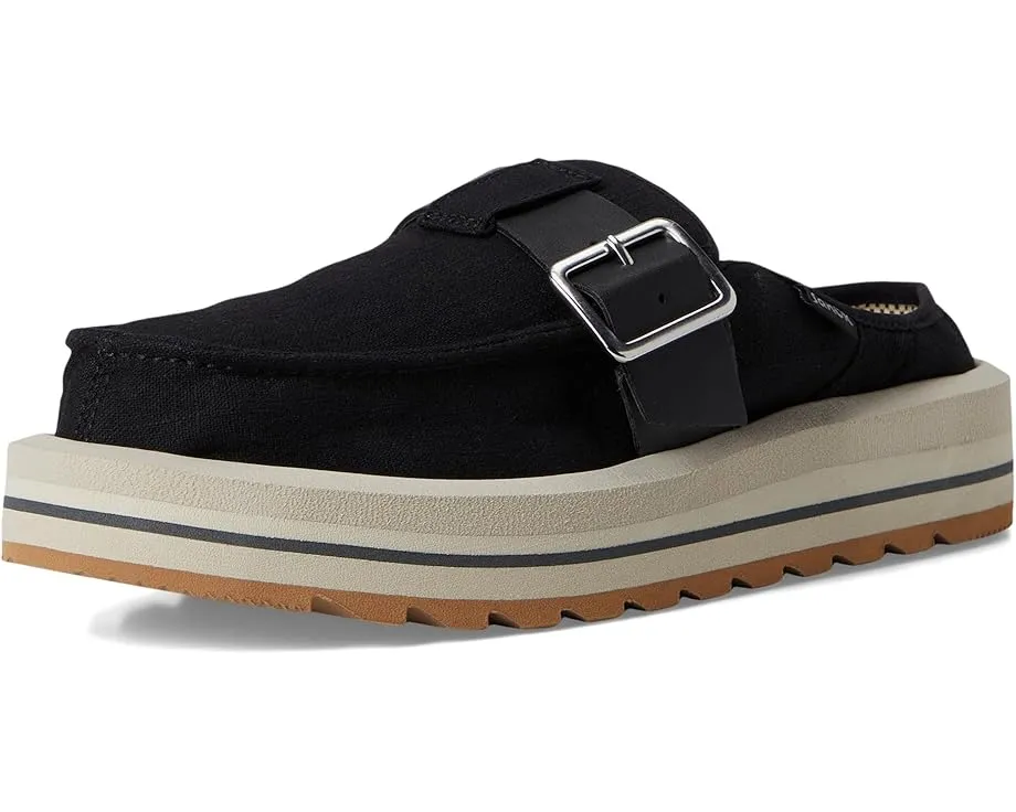 Мюли Sanuk Donna Sash-hey из смеси хлопка и льна с ремешком и платформенной подошвой