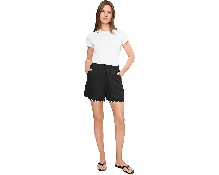 Шорты CeCe Scallop Edge Shorts с контрастной отделкой