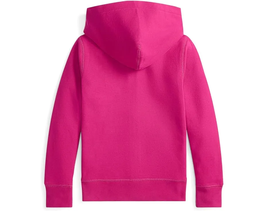 Детская флисовая худи Polo Ralph Lauren с капюшоном на молнии и вышитым логотипом