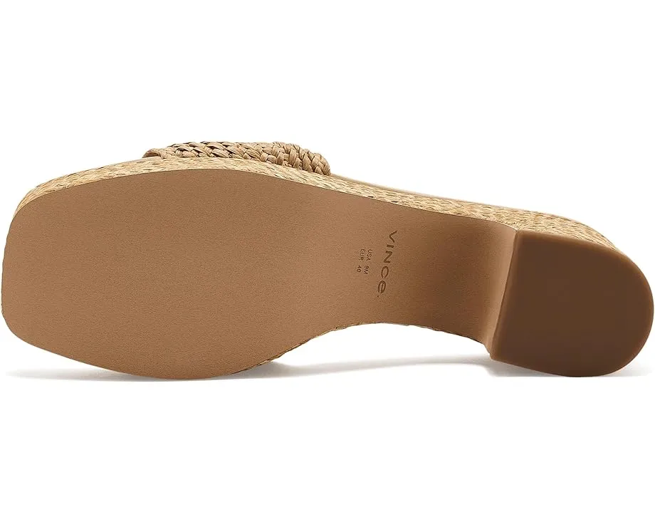 Сандалии Vince Clarita на платформе с плетением из рафии