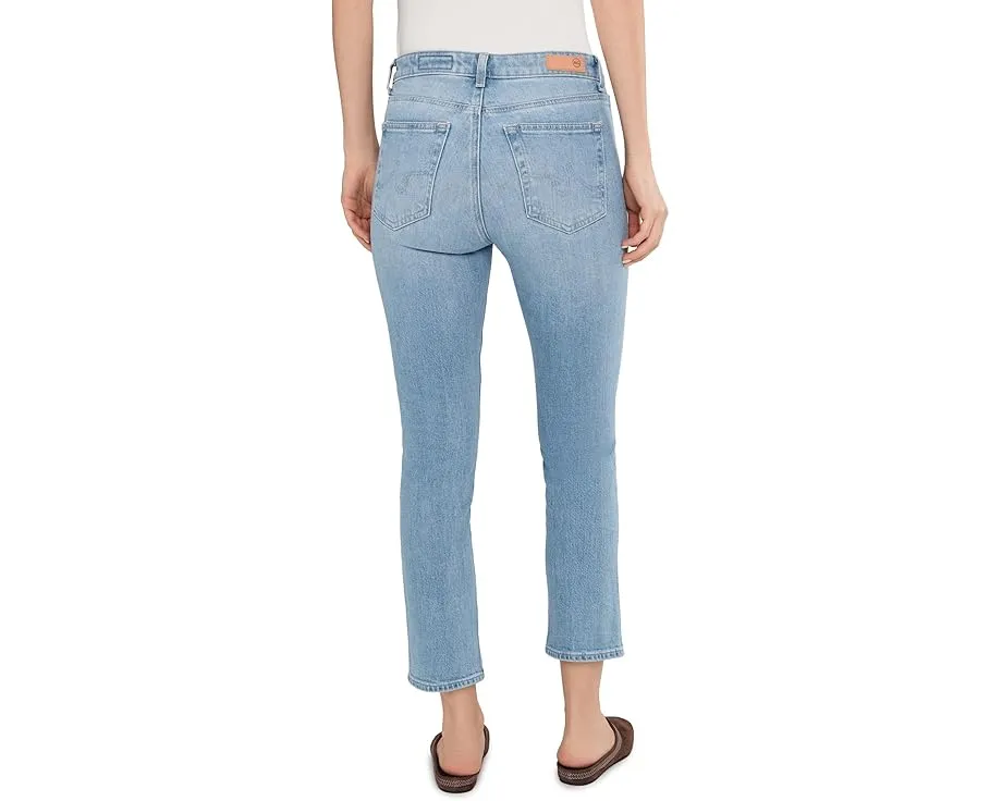 Джинсы Mari Mid-Rise Slim Straight Crop с прямой средней посадкой и укороченными штанинами в цвете Cruiser