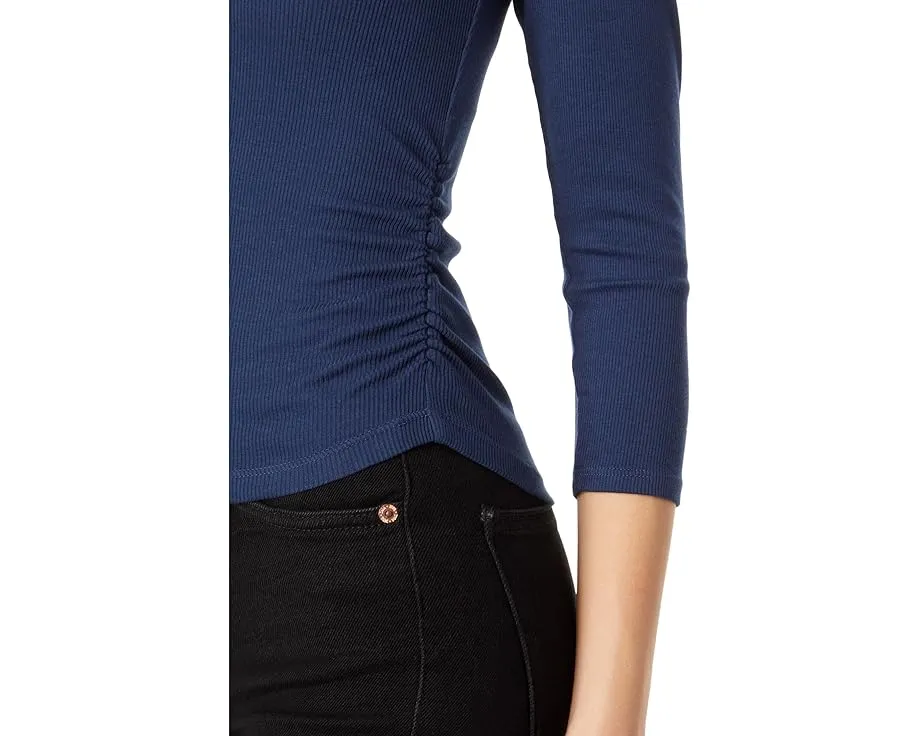 Кроп-футболка Michael Stars Enid с V-образным вырезом и рукавом 3/4