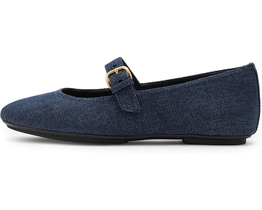 Туфли FitFlop Delicato Mary Jane из денима на клиновидном каблуке