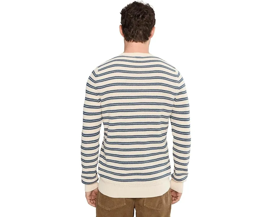 Свитер Faherty Sunwashed Crewneck из органического хлопка с вафельной вязкой