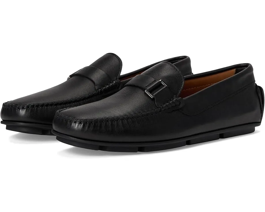 Лоферы Bruno Magli Tazio из кожи и замши с боковой пряжкой