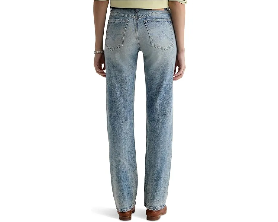 Джинсы AG Jeans Sydney Mid-Rise Stovepipe с прямым узким кроем и застежкой на пуговицы