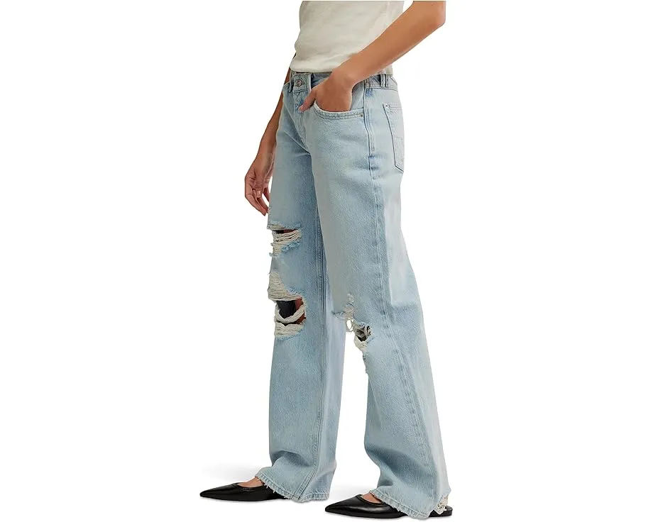 Джинсы Free People Tennessee Low Rise Bf с поясом на шлевках и пятью карманами