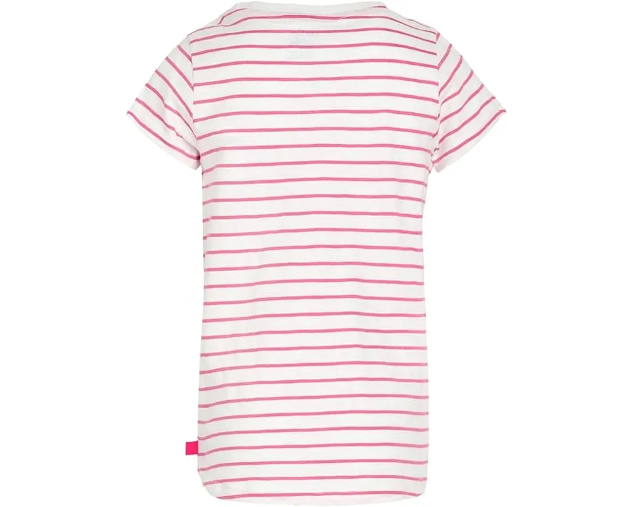 Футболка Hatley Kids с полосками и цветочным принтом и завязкой спереди