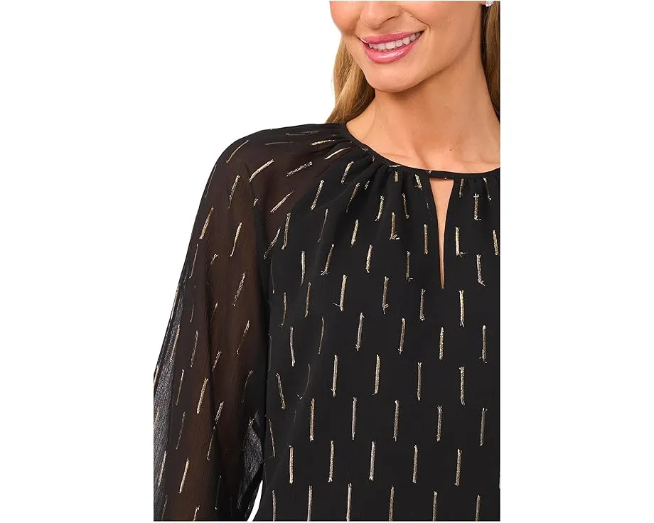 Блуза CeCe с ярусными рукавами и шнуровкой на груди