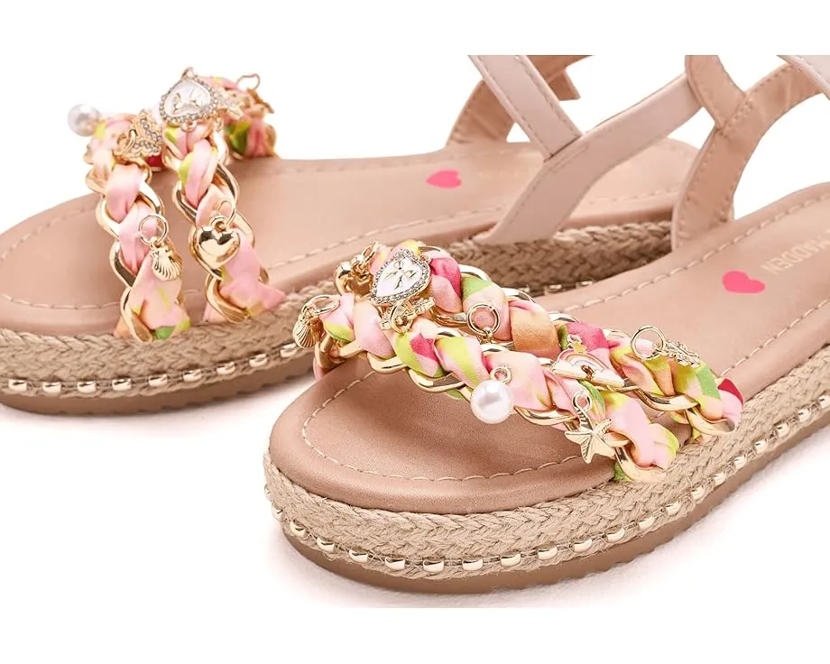 Детские сандалии Steve Madden Gizmo с плетеными ленточными бретелями и жемчужным декором