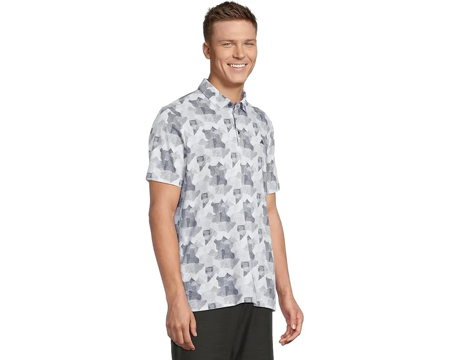 Гольф-поло Adidas Go-To Printed с принтом и эластичной тканью