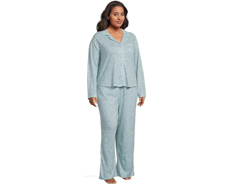 Комплект пижамы Karen Neuburger Plus Size с длинным рукавом и принтом