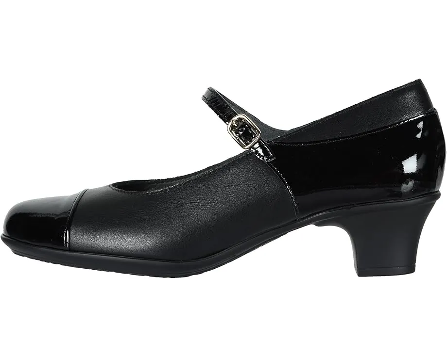 Туфли SAS Isabel Mary Jane Comfort Heel с ремешком и принтом рептилии