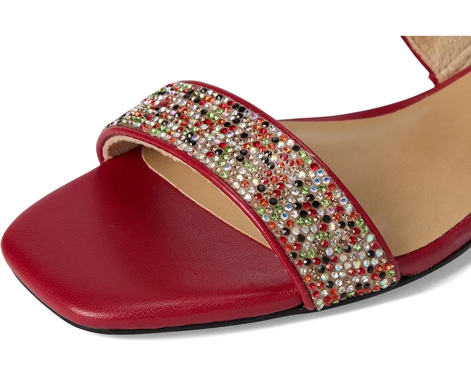 Босоножки Vaneli Emmey с камнями на квадратном носке и устойчивым каблуком