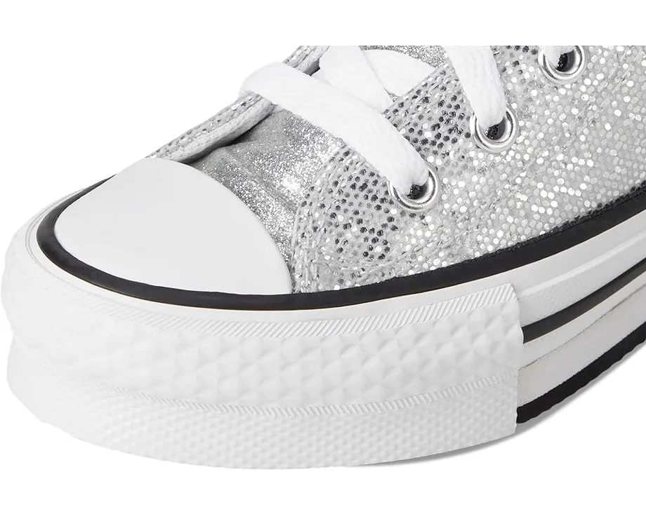 Converse Kids кроссовки Chuck Taylor All Star Lift Disco с блестками на платформе