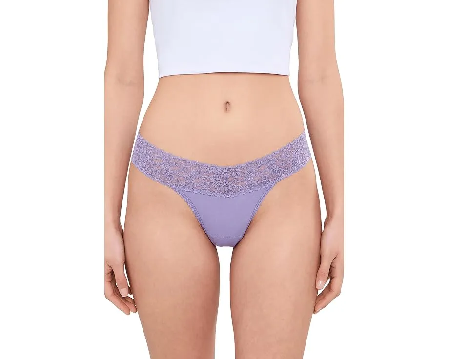 Трусы слипы Supima Cotton Original Rise с кружевом 3 шт от Hanky Panky