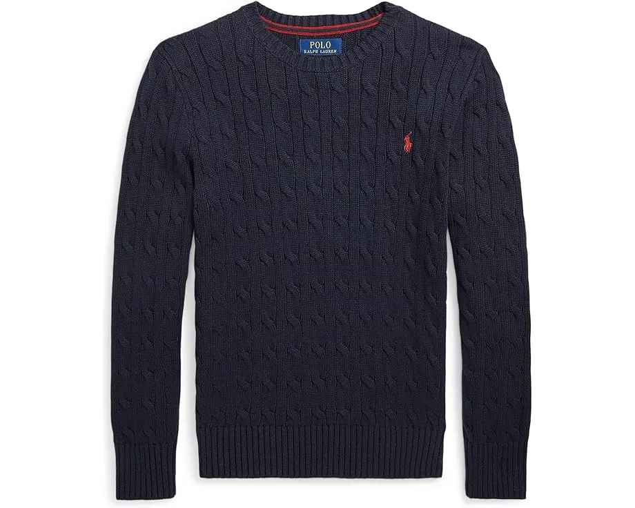 Свитер Polo Ralph Lauren из хлопка с узором коса для детей