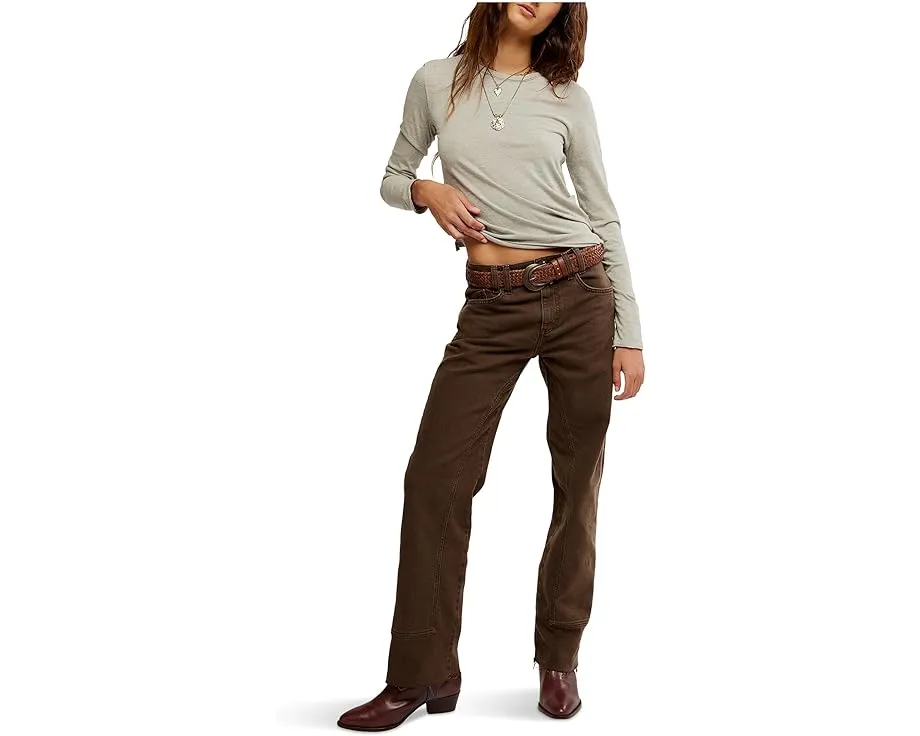 Футболка Free People Nova Tee с длинным рукавом из смеси органического хлопка и переработанных материалов