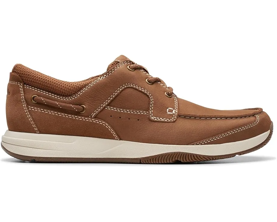 Clarks Sailview Lace кроссовки из натуральной кожи с круглым носком