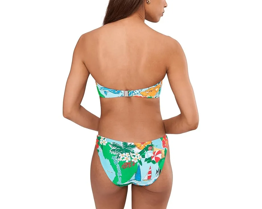 Топ бандо Seafolly Viva Vacation с принтом и съемными чашками