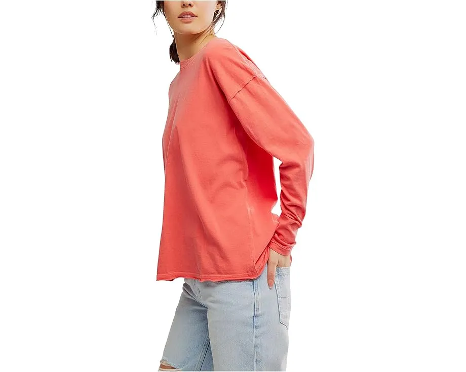 Футболка Free People Nina с длинными рукавами и круглым вырезом