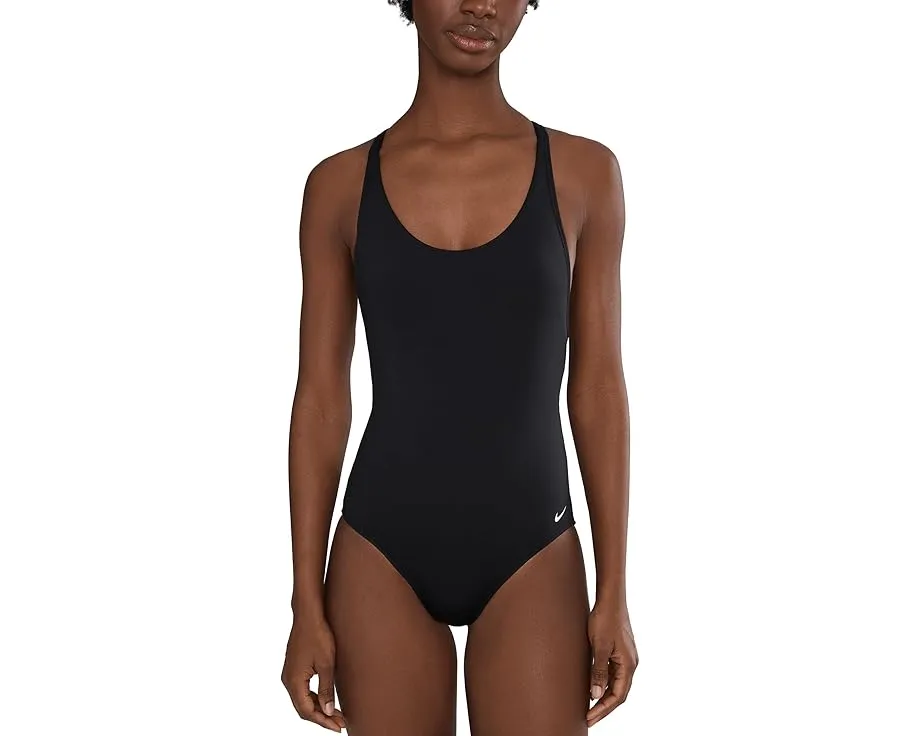 Цельный купальник Nike Effortless Essential с круглым вырезом и съемными бретелями