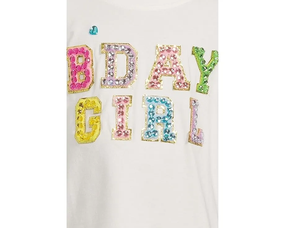 Футболка Lola and The Boys Birthday Girl Gem с рюшами на рукавах