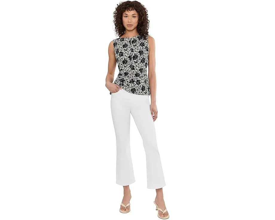 Джинсы Madewell The Stretch Flare Crop с расклешенным низом и укороченной длиной в цвете Tile White