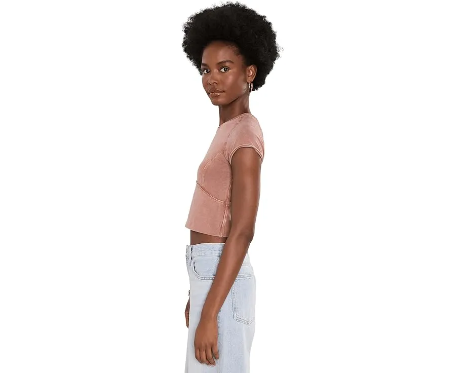 Free People футболка Protagonist с эффектом потертости