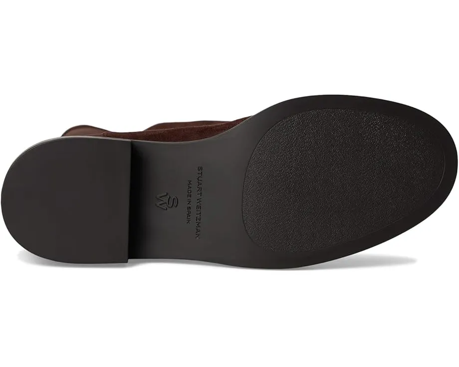 Ботинки Stuart Weitzman 5050 Celia из замши с квадратным каблуком